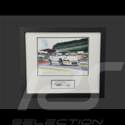 Porsche 911 Frame Carrera RS 2.7 1972 Black Wooden Frame with Sketch 25 x 30 cm - Uli Ehret