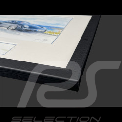 Porsche 911 Frame type 997 Carrera 2004 / 911 type 991 Targa 2014 Black Wooden Frame with Sketch 25 x 30 cm - Uli Ehret