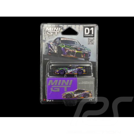 Toyota GR Supra Kuhl D1GP Evangelion Racing 2021 Violet / Vert 1/64 Mini GT MGT00951-BL