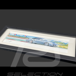 Porsche Frame 911 Convertible Type 991.2 2015 Black Wooden Frame 38 x 15 cm - Uli Ehret