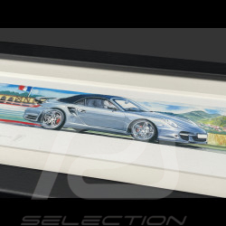 Porsche Frame 911 Convertible Type 991.2 2015 Black Wooden Frame 38 x 15 cm - Uli Ehret