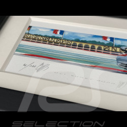 Porsche Rahmen 911 Cabriolet Typ 991.2 2015 Schwarzer Holzrahmen 38 x 15 cm - Uli Ehret