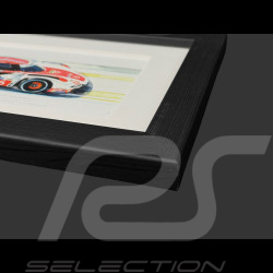Porsche Frame 963 N° 6 2024 Black Wooden Frame 38 x 15 cm - Uli Ehret