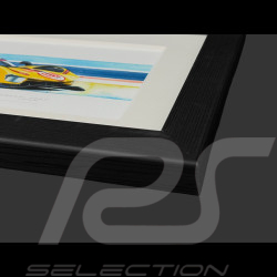 Cadre Ferrari 499P n° 83 24h Le Mans 2025 Cadre en Bois Noir 38 x 15 cm - Uli Ehret