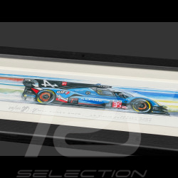 Cadre Alpine A424 n° 35 24h Le Mans 2025 Cadre en Bois Noir 38 x 15 cm - Uli Ehret