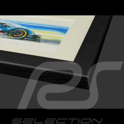 Alpine Frame A424 n° 35 24h Le Mans 2025 Black Wooden Frame 38 x 15 cm - Uli Ehret
