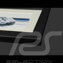 Cadre Porsche 911 RSR Type 991 n° 85 Iron Dames 24h Le Mans 2025 Cadre en Bois Noir 38 x 15 cm - Uli Ehret