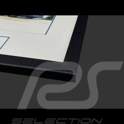 Bugatti Frame Type 57SC Atlantic 1936 Black Wooden Frame with Sketch 25 x 30 cm - Uli Ehret