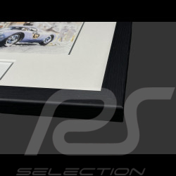 Porsche Frame 550A / 4RS Coupé N°25 1956 Black Wooden Frame with Sketch 25 x 30 cm - Uli Ehret