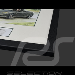 Porsche Frame Boxster 2010 Black Wooden Frame with Sketch 25 x 30 cm - Uli Ehret