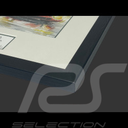 Porsche Frame 917 KH n° 23 Winner 24h Le Mans 1970 Black Wooden Frame with Sketch 25 x 30 cm - Uli Ehret