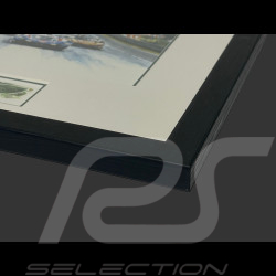 24h Le Mans Frame "Crime Time" 2025 Black Wooden Frame with Sketch 25 x 30 cm - Uli Ehret