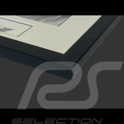 Cadre Steve McQueen Porsche 917K n° 20 24h Le Mans 1970 Cadre en Bois Noir avec esquisse 25 x 30 cm - Uli Ehret