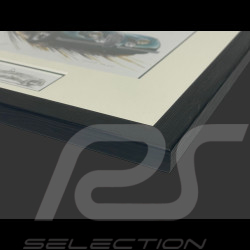 Jaguar Rahmen XK 120 1948 Schwarzer Holzrahmen mit Skizze 25 x 30 cm - Uli Ehret