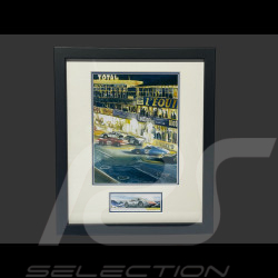 Porsche Rahmen 904 GTS 1964 12 Stunden-Rennen von Reims Schwarzer Holzrahmen mit Skizze 25 x 30 cm - Uli Ehret
