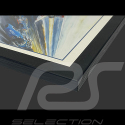 Matra Frame MS10 / Alpine A220 / Mirage "La Vitesse" Black Wooden Frame with Sketch 25 x 30 cm - Uli Ehret