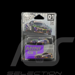 Toyota GR Supra Kuhl D1GP Evangelion Racing 2021 Lila / Grün 1/64 Mini GT MGT00951-BL