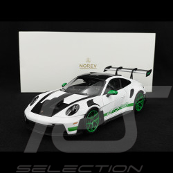 Porsche 911 GT3 RS Typ 992 2022 Tribute To 1972 Carrera RS Weissach Package Weiß / Grüne Streifen 1/18 Norev 187372