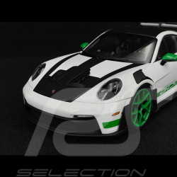 Porsche 911 GT3 RS Typ 992 2022 Tribute To 1972 Carrera RS Weissach Package Weiß / Grüne Streifen 1/18 Norev 187372