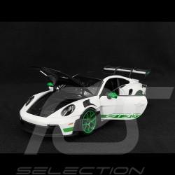 Porsche 911 GT3 RS Type 992 2022 Tribute To 1972 Carrera RS Weissach Package White / Green Stripes 1/18 Norev 187372