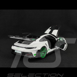 Porsche 911 GT3 RS Type 992 2022 Tribute To 1972 Carrera RS Pack Weissach Blanc / Bandes Vertes 1/18 Norev 187372