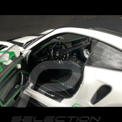 Porsche 911 GT3 RS Type 992 2022 Tribute To 1972 Carrera RS Pack Weissach Blanc / Bandes Vertes 1/18 Norev 187372