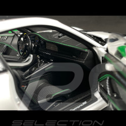 Porsche 911 GT3 RS Type 992 2022 Tribute To 1972 Carrera RS Pack Weissach Blanc / Bandes Vertes 1/18 Norev 187372