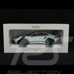 Porsche 911 GT3 RS Type 992 2022 Tribute To 1972 Carrera RS Pack Weissach Blanc / Bandes Vertes 1/18 Norev 187372