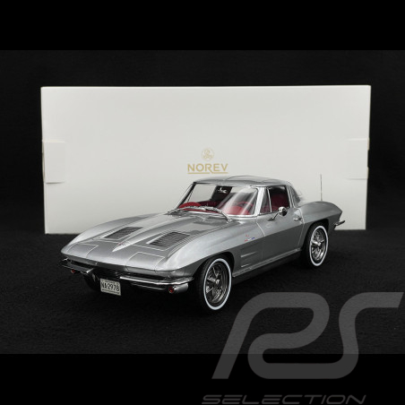 Chevrolet Corvette Stingray 1963 Sebring Silver 1/18 Norev 189052