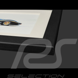 Ford Frame GT40 Mk.II n° 2 Winner 24h Le Mans 1966 Black Wooden Frame 38 x 15 cm - Uli Ehret