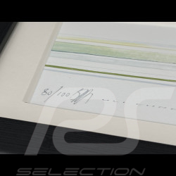 Ford Frame GT40 Mk.II n° 2 Winner 24h Le Mans 1966 Black Wooden Frame 38 x 15 cm - Uli Ehret