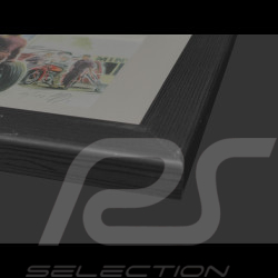 Porsche Rahmen 356 Abarth GTL n° 20 Goodwood 1962 Schwarzer Holzrahmen 38 x 15 cm - Uli Ehret