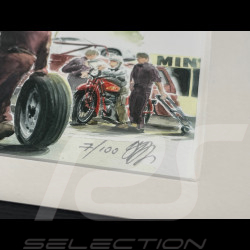 Porsche Rahmen 356 Abarth GTL n° 20 Goodwood 1962 Schwarzer Holzrahmen 38 x 15 cm - Uli Ehret