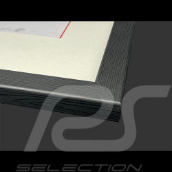 Cadre Maserati 250F n° 32 GP Monaco 1957 Cadre en Bois Noir avec esquisse 25 x 30 cm - Uli Ehret