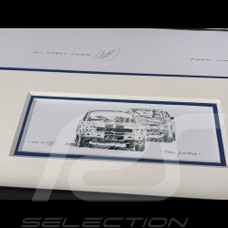 Ford Rahmen Shelby Mustang GT350 n° 2 1965 Schwarzer Holzrahmen mit Skizze 25 x 30 cm - Uli Ehret