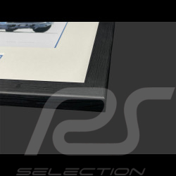 Ford Rahmen Shelby Mustang GT350 n° 2 1965 Schwarzer Holzrahmen mit Skizze 25 x 30 cm - Uli Ehret