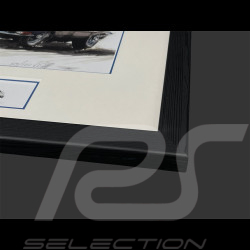 Cadre Jaguar E-Type Coupe 1961 Cadre en Bois Noir avec esquisse 25 x 30 cm - Uli Ehret