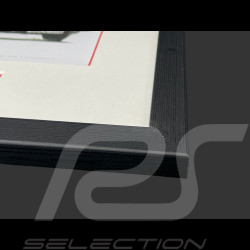 Cadre Porsche 356 C Cabriolet 1963 Rouge Cadre en Bois Noir avec esquisse 25 x 30 cm - Uli Ehret