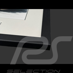 Cadre Porsche 356 A Carrera Coupe 1956 Cadre en Bois Noir avec esquisse 25 x 30 cm - Uli Ehret