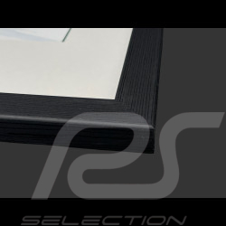 Porsche Frame 911 Coupe Type 964 1988 Black Wooden Frame with Sketch 25 x 30 cm - Uli Ehret