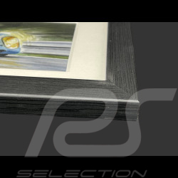 Cadre Steve McQueen Porsche 917 KH n° 21 24h Le Mans 1970 Cadre en Bois Noir 38 x 15 cm - Uli Ehret