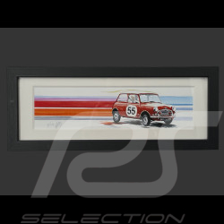 Mini Cooper Rahmen n° 55 1960 Schwarzer Holzrahmen 38 x 15 cm - Uli Ehret