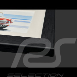 Mini Cooper Frame n° 55 1960 Black Wooden Frame 38 x 15 cm - Uli Ehret