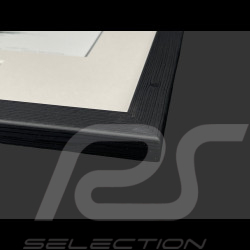 Cadre Porsche 356 Abarth Carrera GTL / 356 Speedster / 550 A Coupe Cadre en Bois Noir avec esquisse 25 x 30 cm - Uli Ehret