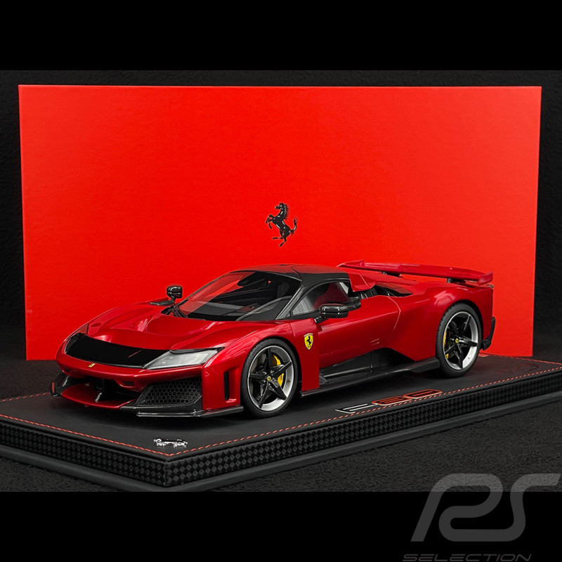 Ferrari F80 2024 Rosso Supercar / Two-Tone Carbon Rims 1/18 BBR Models P18253H