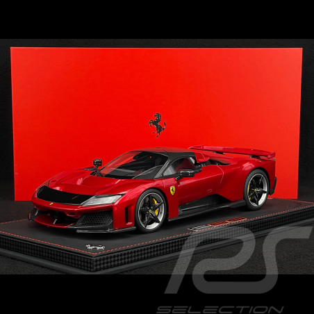 Ferrari F80 2024 Rosso Supercar / Two-Tone Carbon Rims 1/18 BBR Models P18253H