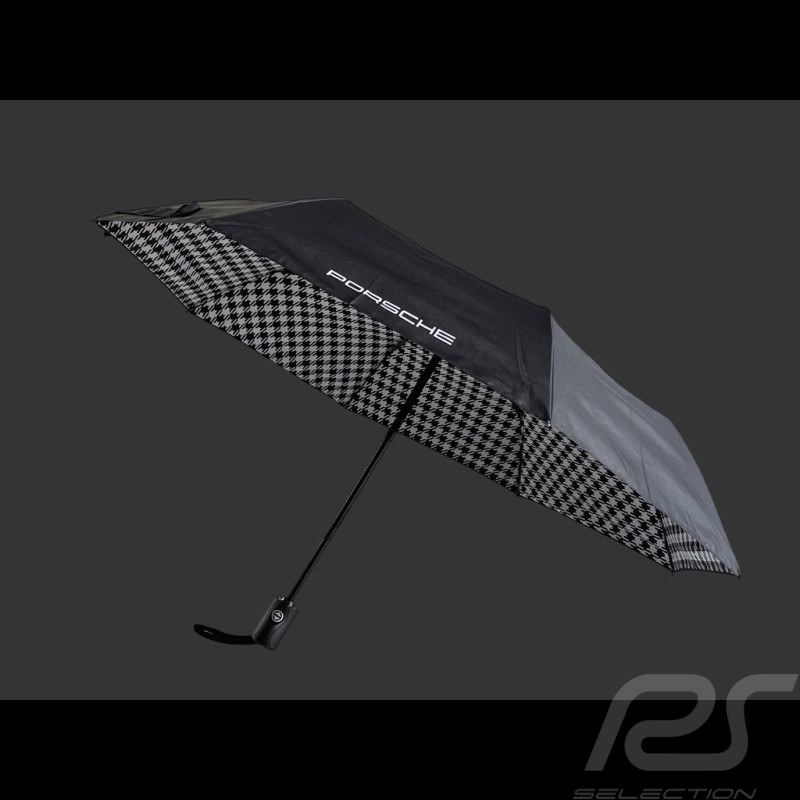 Porsche Regenschirm Pepita Compact Schwarz MAP04002025