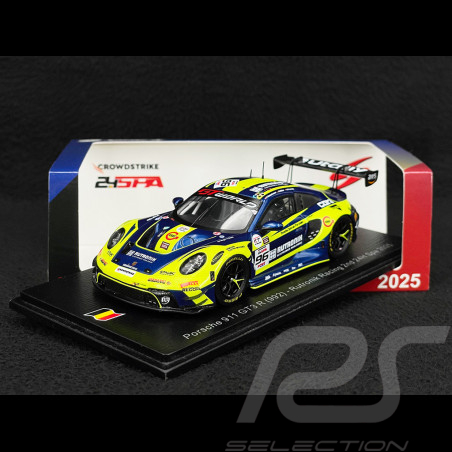 Porsche 911 GT3 R Type 992 n° 96 2ème 24h Spa 2025 1/43 Spark SB850