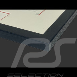 Porsche Frame 911 Type 964 Convertible 1988 Black Wooden Frame with Sketch 25 x 30 cm - Uli Ehret