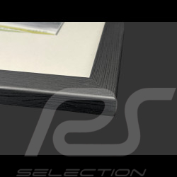 Porsche Frame 911 Coupe Type 997 2007 Black Wooden Frame with Sketch 25 x 30 cm - Uli Ehret